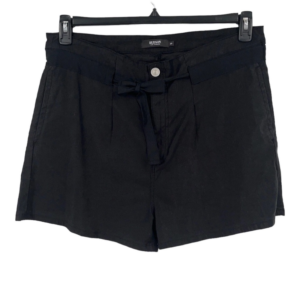 Elegant High Waist Black Women's Shorts - Picture 2 of 7